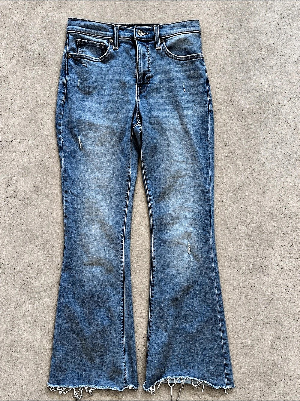 Lucky Brand Low Rise Flare Jeans Blue Waist 28 Size 6